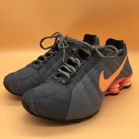 nike shox orange and grey